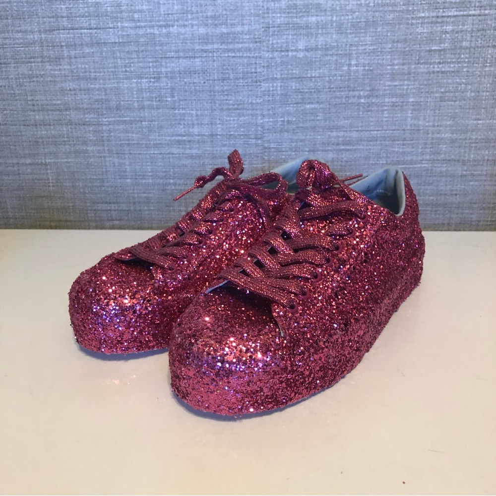 Chiara Ferragni Glitter Pink Sneakers Shoes 38